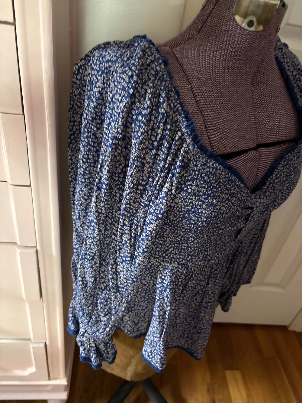 Free People Brittnee Floral Smocked Top L